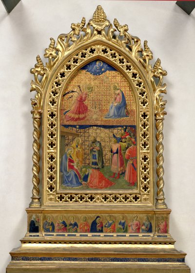 De Aankondiging en de Aanbidding van de Wijzen door Fra Angelico
